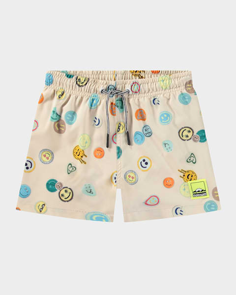 Versace Boy's Barocco Swim Shorts, Size 8-14 | Neiman Marcus