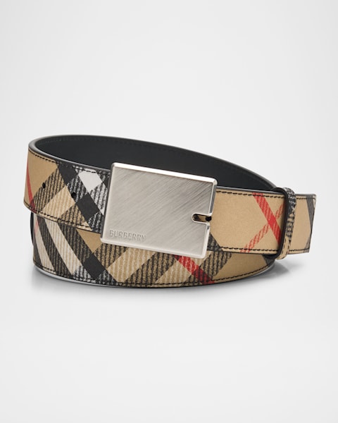 【送料&関税込】Burberry 30mm Madeira Checked Belt Burberry 30mm Madeira Checked Belt | italist