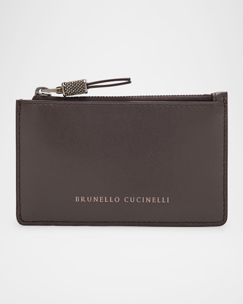 【国際ブランド】 Zip Leather Monili Cucinelli Brunello Wallet Marcus Neiman | 小物