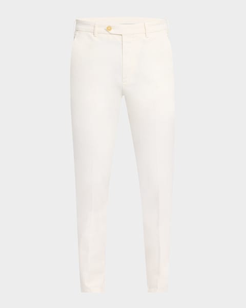 パンツ GIORGIO ARMANI Beige Silk Pant Giorgio Armani Borgo 21 Ivory Lined Silk Straight Leg Pants