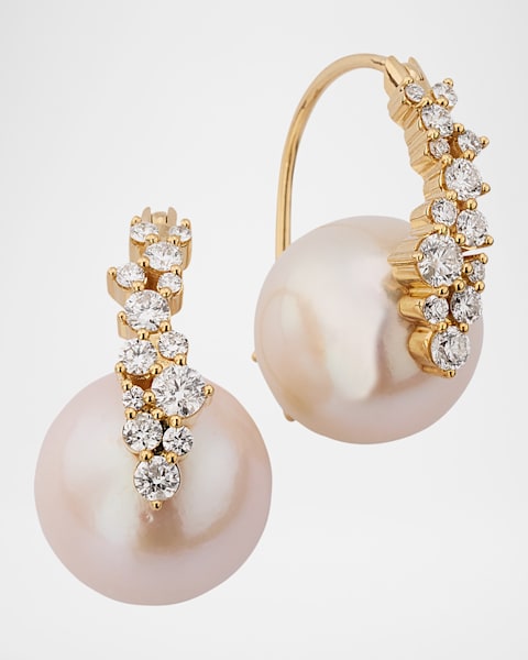 Hoorsenbuhs 18K Yellow Gold 3mm Toggle Stud Earrings with Diamond