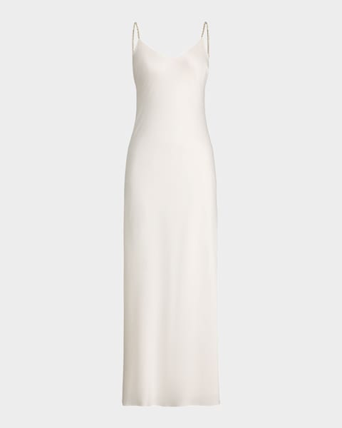 Cecilia Strapless Lace-Up Floral Applique Dress