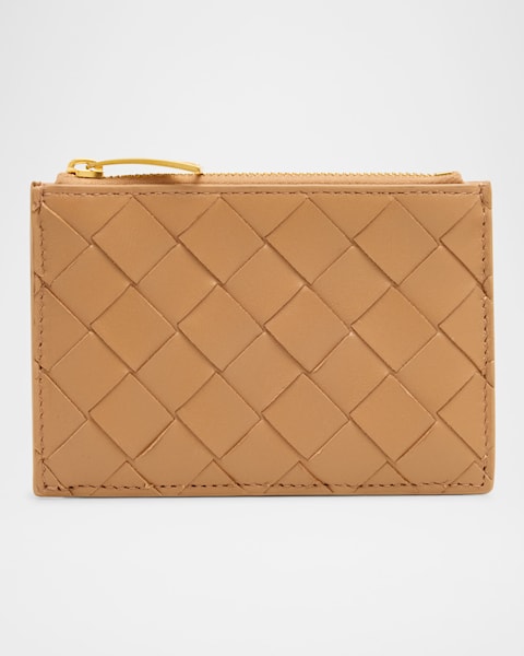 Bottega Veneta Andiamo Intrecciato Leather Zipped Card Case
