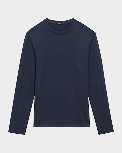 【BAON】[unisex] Damai Stripe Layered Long Sleeve Tee Theory Men's Striped Long-Sleeve T-Shirt | Neiman Marcus