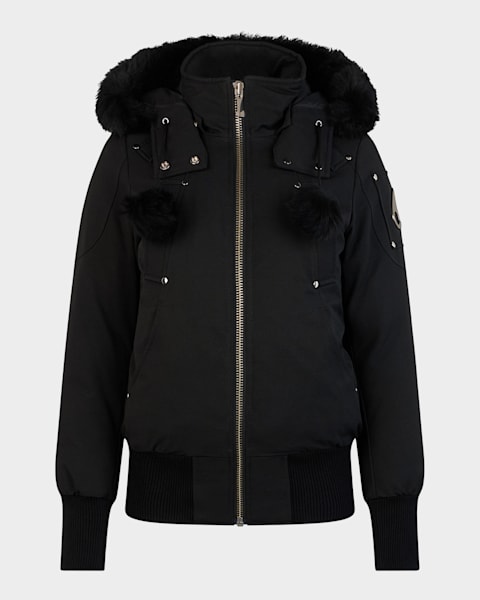Moose Knuckles Cloud Bomber Jacket with Detachable Hood and