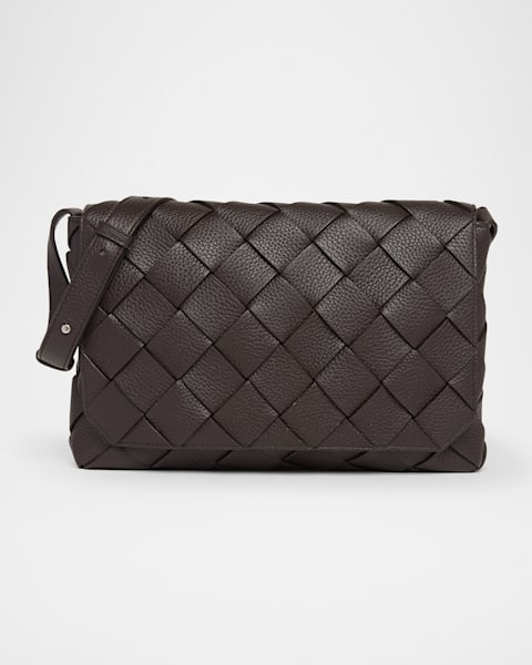 Bottega Veneta Men's Classic Intrecciato Messenger Bag Bottega Veneta Men's Classic Intrecciato Messenger Bag