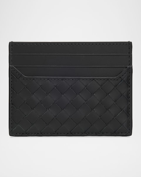 Bottega Veneta Men's Intrecciato 15 Bifold Card Case | Neiman Marcus