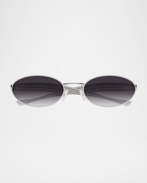 Geometric Acetate & Metal Alloy Aviator Sunglasses 