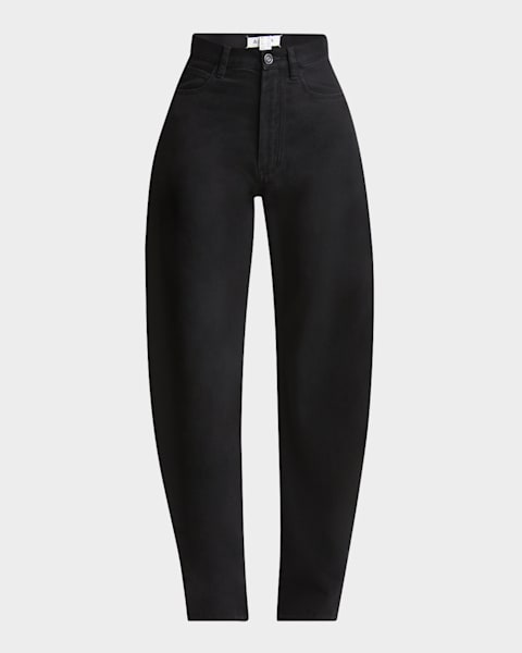 デニム・ジーパン Alaia Spiral Jeans ALAIA Zipper Spiral Straight-Leg Pants | Neiman Marcus