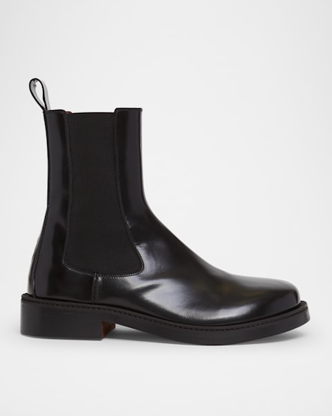 TOM FORD Men's Elkan Burnished Leather Chelsea Boots