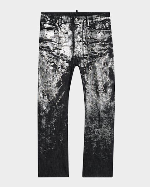 Dsquared2 Men's Sharpei Embellished Bootcut Jeans | Neiman