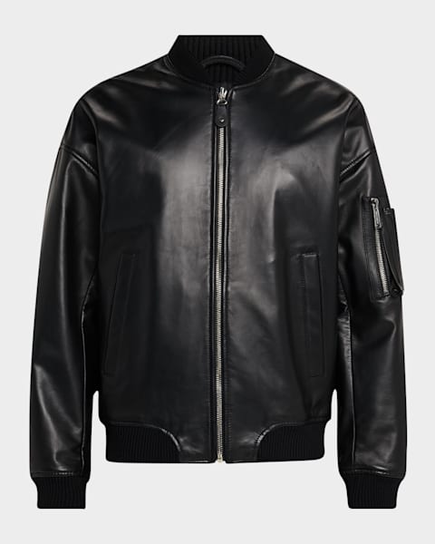 Jil Sander Men's Wool Bomber Jacket | Neiman Marcus