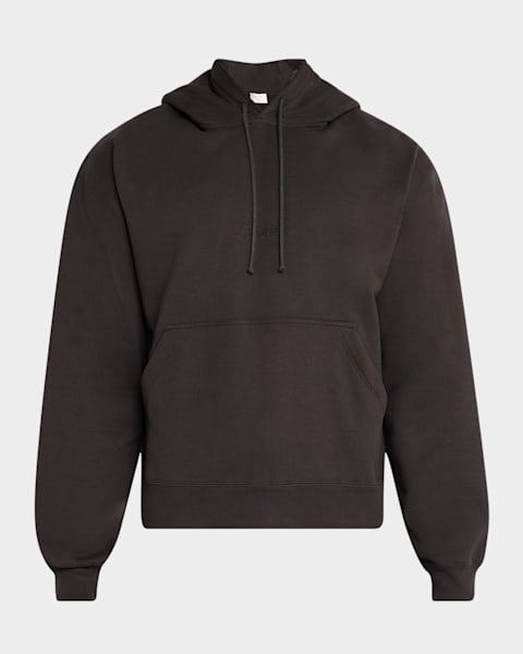 Saint Laurent Men's Hoodie with Logo Patch | Neiman Marcus