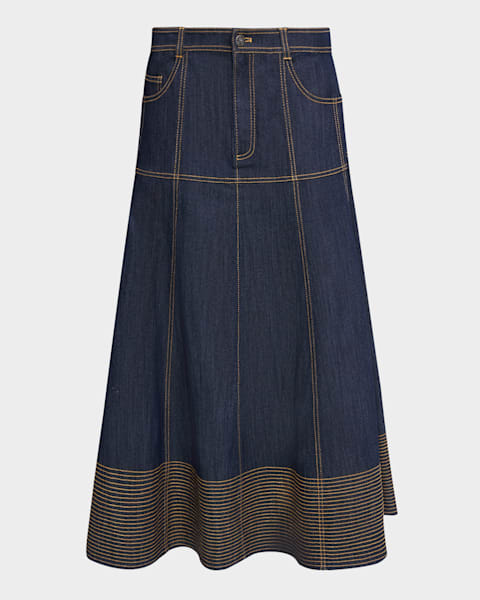【NONCODE】Winded Pleated Denim Skirt nm_4981201_100426_m
