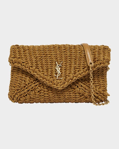 Saint Laurent Cassandre Small YSL Pouch on Chain in Calfskin