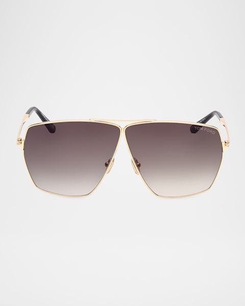 TOM FORD Tortoise Square Acetate Sunglasses | Neiman Marcus