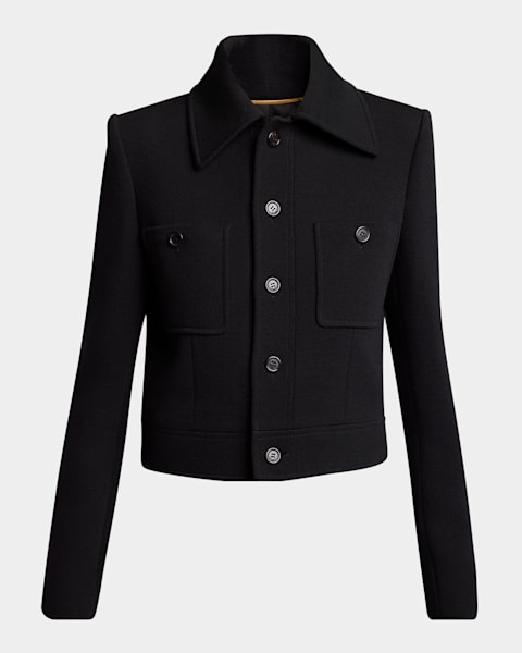 Polo Ralph Lauren Patchwork Mock-Neck Jacket | Neiman Marcus