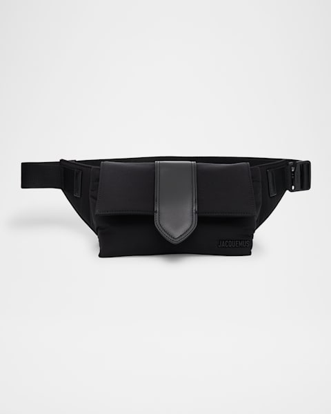 Jacquemus Men's Bambino Padded Nylon Messenger Bag | Neiman