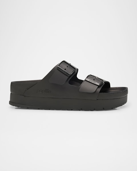 BIRKENSTOCK Arizona Exquisite Leather Dual-Buckle Platform