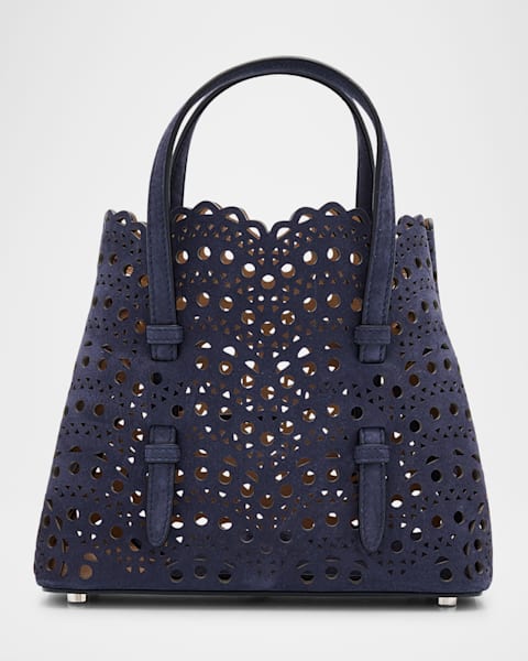 トートバッグ Alaia Neo Mina bag ALAIA Neo Mina 20 Perforated Leather Top-Handle Bag | Neiman