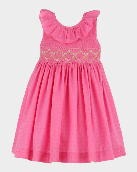Luli & Me Honey Comb Dress, White