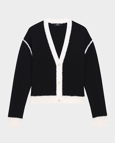 トップス Theory Neo Sag Harbor Cable Crop Cardi Theory Neo Sag Harbor Cropped Cardigan | Neiman Marcus
