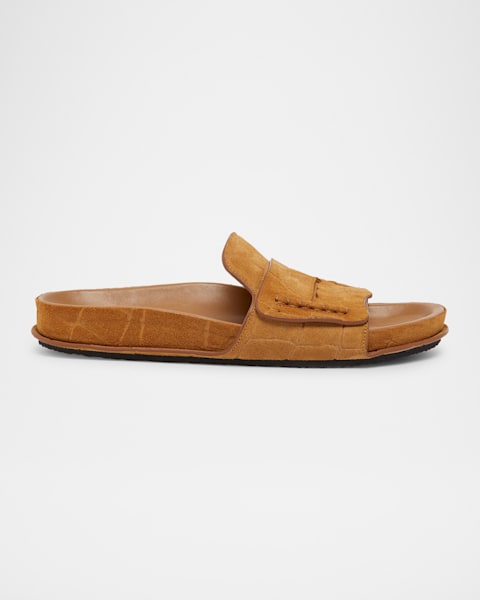 【JACQUEMUS】Leather Slides Jacquemus Leather Sandals | Black | FARFETCH