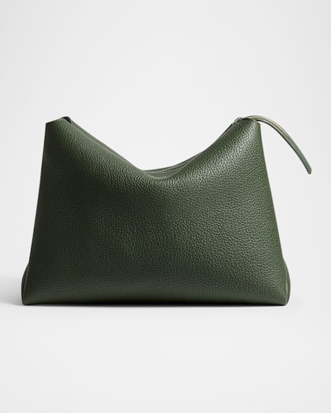 Khaite Olivia Small Suede Shoulder Bag | Neiman Marcus