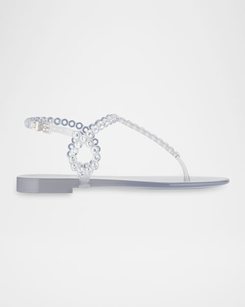 Aquazzura Almost Bare Crystal Jelly Slingback Sandals | Neiman Marcus