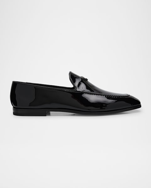 サンダル・ミュール PRADA | Monolith patent leather loafers Prada Monolith Leather Logo Platform Loafers | Neiman Marcus