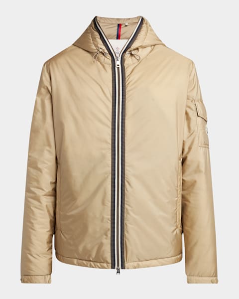 ダウンジャケット MONCLER Men Jacket J20911A00020597R9 038 Beige Moncler Men's Knit Down Jacket | Neiman Marcus