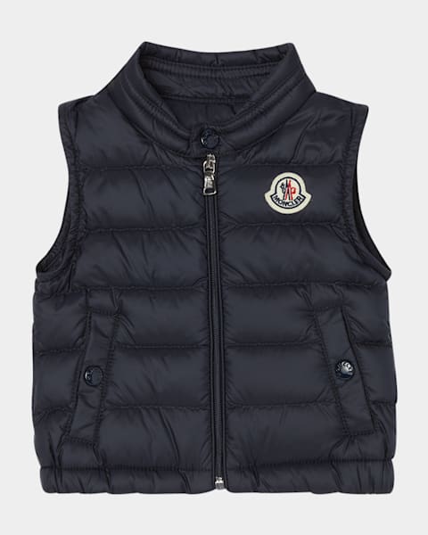 Moncler Boy's Bernard Shiny Vest, Size 6M-3 | Neiman Marcus