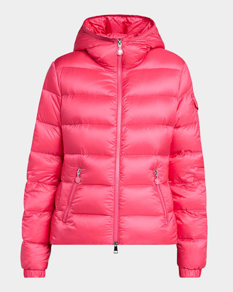 【MONCLER】Charmeilジャケット フローラル 刺繍 フード付き Moncler Charmeil Floral Hooded Jacket | Neiman Marcus