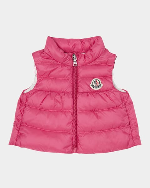 Moncler Girl's Ghany Down Vest, Size 1M-3 | Neiman Marcus