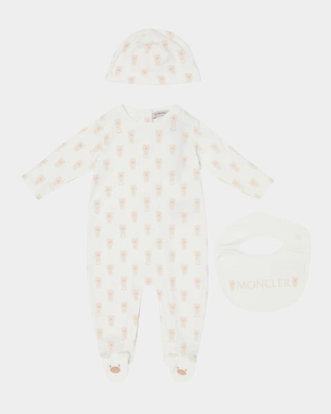 Burberry Kid's Claude 3-Piece Romper Set | Neiman Marcus