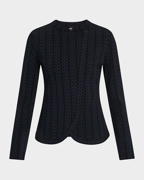 Emporio Armani Men's Wool Textured Knit Crewneck Sweater