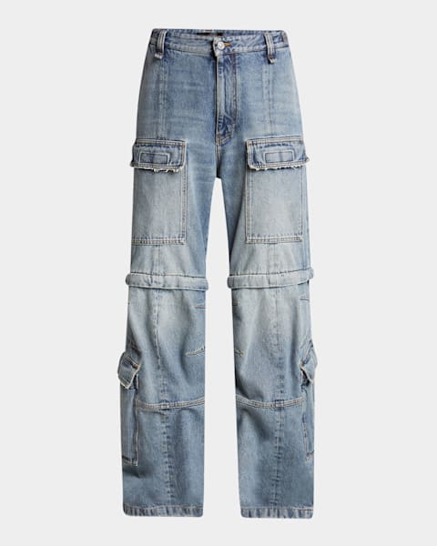 商品画像：Balenciaga Denim Straight Fit Pants | Neiman Marcus 1