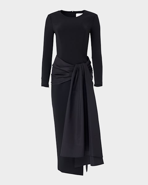 TOM FORD Zipper Side-Slit One-Shoulder Dress | Neiman Marcus
