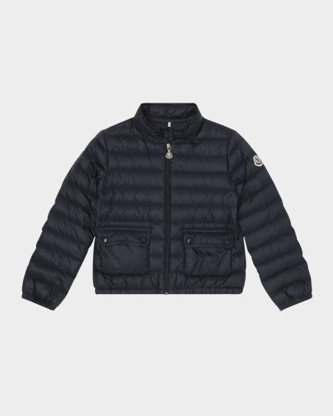 Moncler Girl's Vard Down Jacket with Faux Fur, Size 12-14 | Neiman