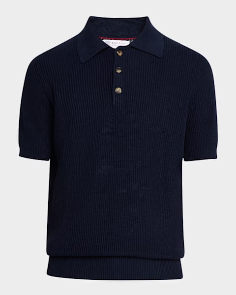 TOM FORD Men's Wool-Silk Half-Zip Sweater | Neiman Marcus
