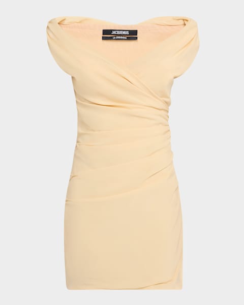 【関税＆送料込み】Jacquemus Chestnut Short Dress Jacquemus Chestnut Backless Cape Mini Dress | Neiman Marcus