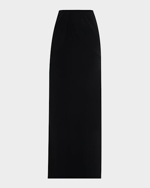 ブルネロクチネリ レザースカート Brunello Cucinelli Leather Front-Slit Skirt | Neiman Marcus
