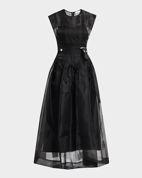 Balmain Halter Vichy Knit Mini Dress | Neiman Marcus