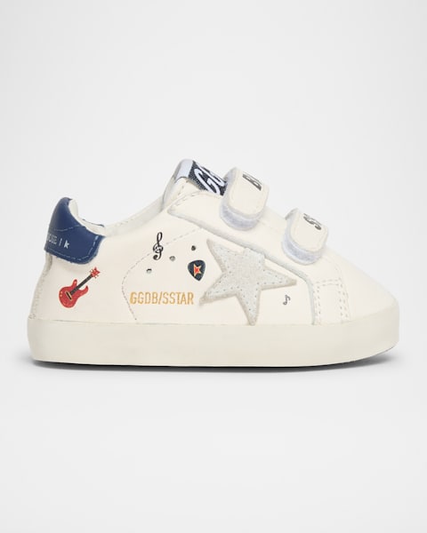 Boy's Bone Runner Leather Sneakers, Kid