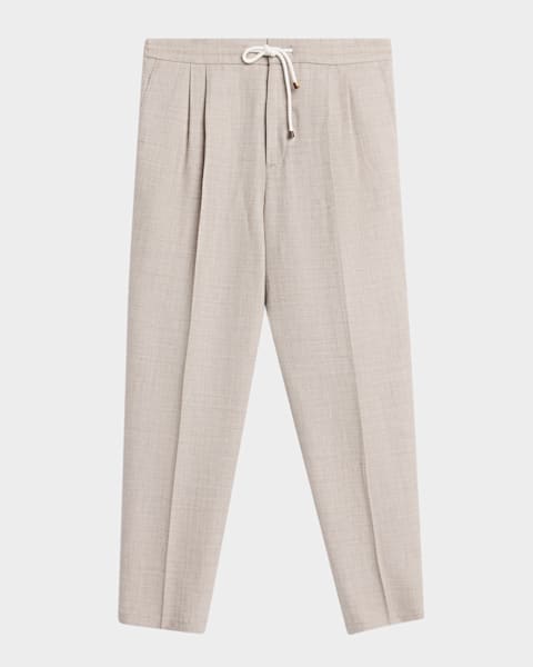【送料&関税込】Brunello Cucinelli Five-pocket Garment-dyed Gabardine garment dyed trousers for Man in Ecru | Brunello