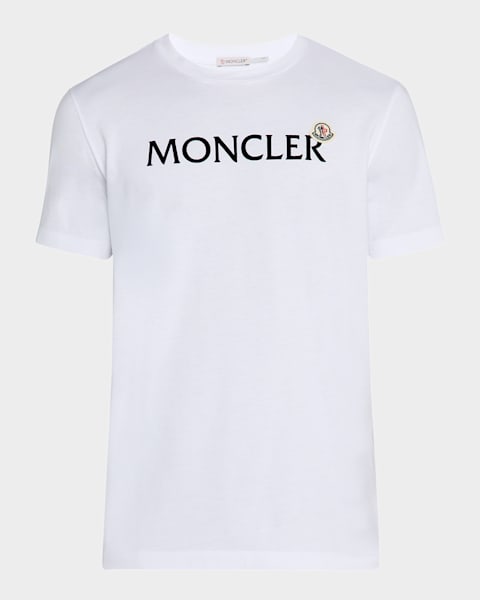 Moncler Men's Logo T-Shirt with Patch | Neiman Marcus