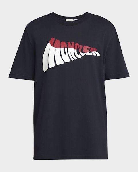 Moncler Men's Embroidered Logo T-Shirt | Neiman Marcus