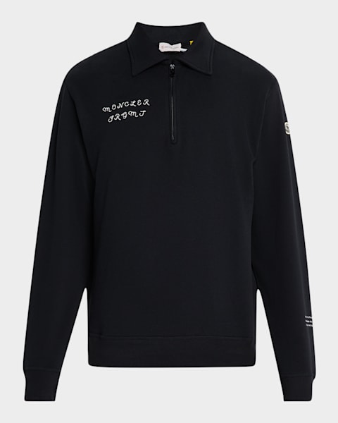Moncler Men's Small Logo Crewneck Sweatshirt | Neiman Marcus