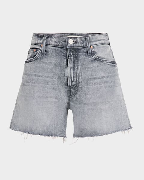 Valentino Garavani High-Rise Cuffed Denim Shorts | Neiman Marcus