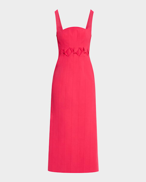 Leasgill Pleated Open-Back Dress